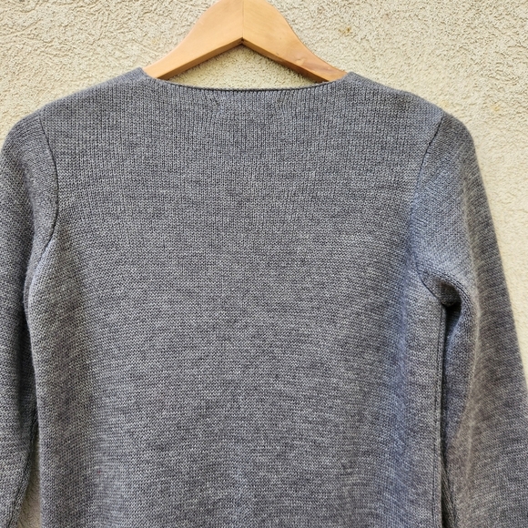 Cocogio Cardigan Women’s Small Gray Merino Wool Classic Minimalist Italy - Picture 8 of 11